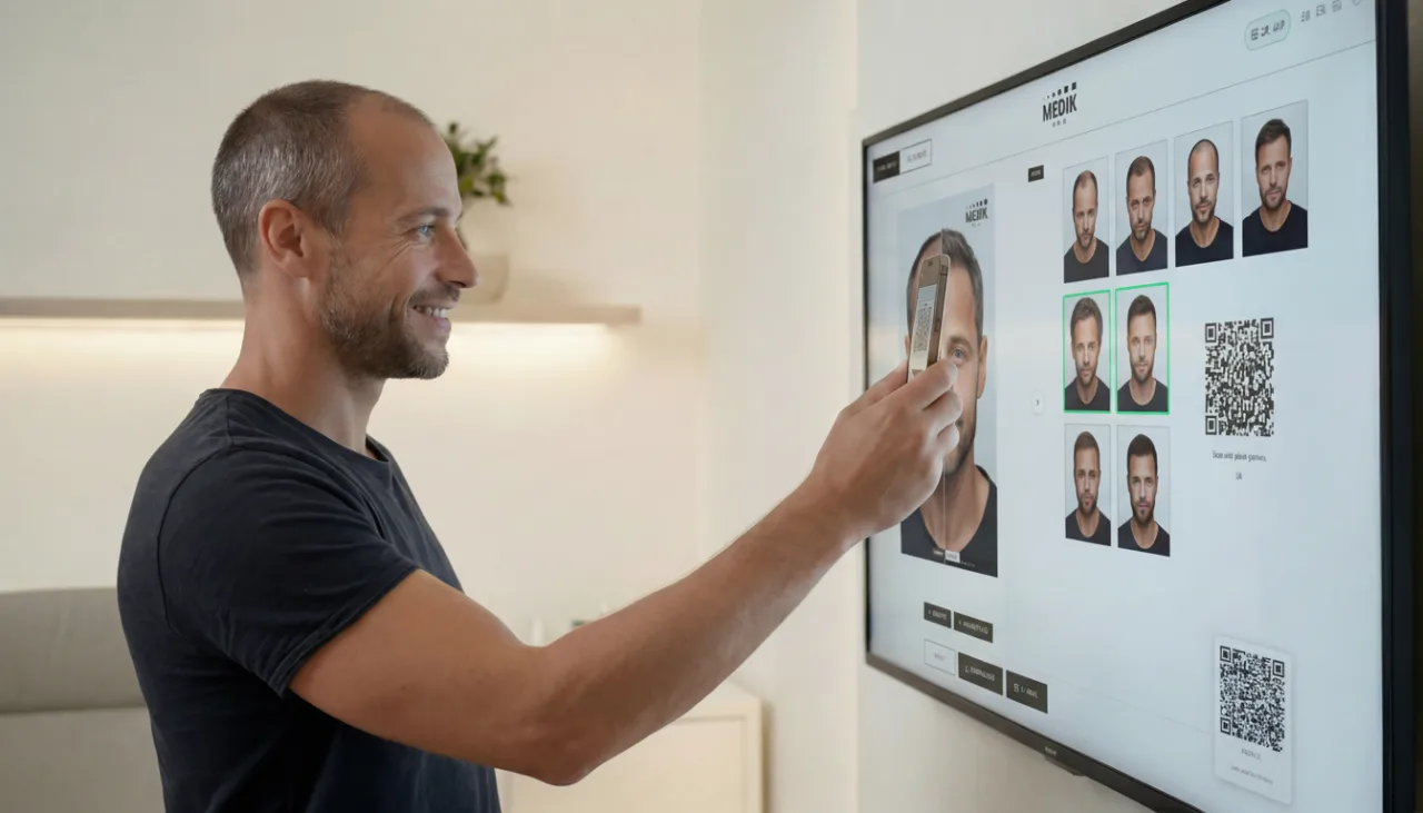 Patient scans the code